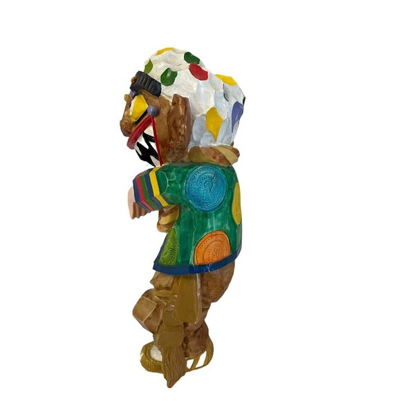 Vintage Korean Mask Dancer Talchum Doll Hand Painted 11 1/2” - Picture 2 of 6